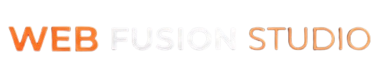 web fusion studio white logo